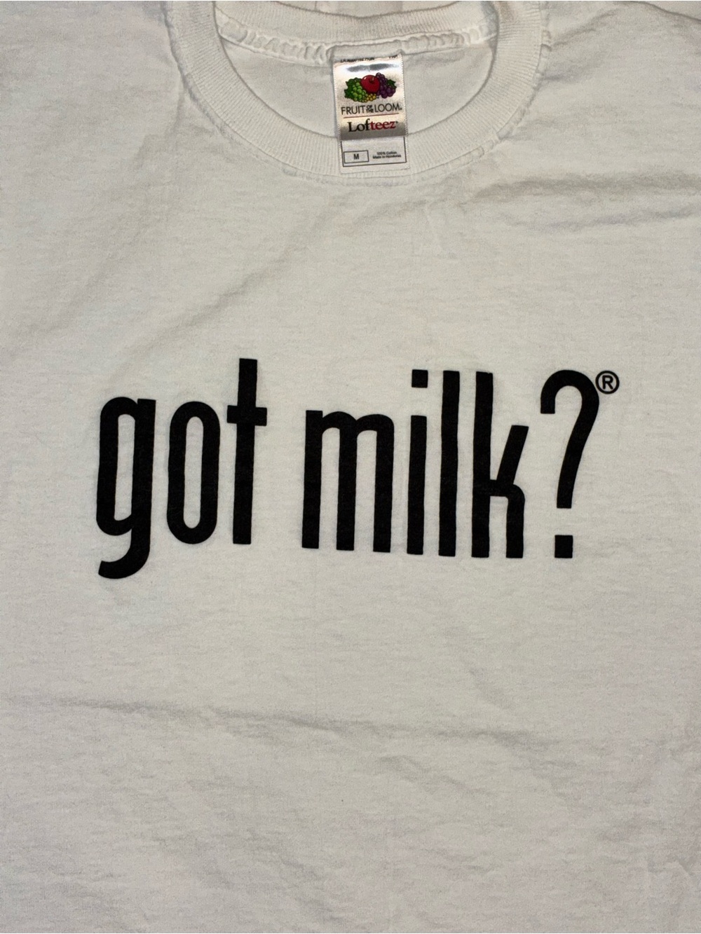Got Milk? Iconic Promo Ad Graphic T-Shirt White Fruit of the Loom